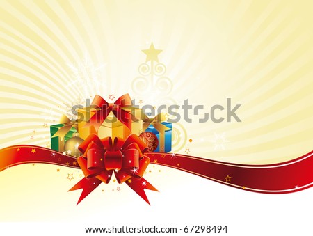 christmas background and gift box