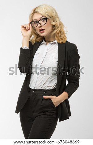 Business Women, Surprised  business woman, Business lady, Work concept, Office job, Manager, Digital marketing, Office worker