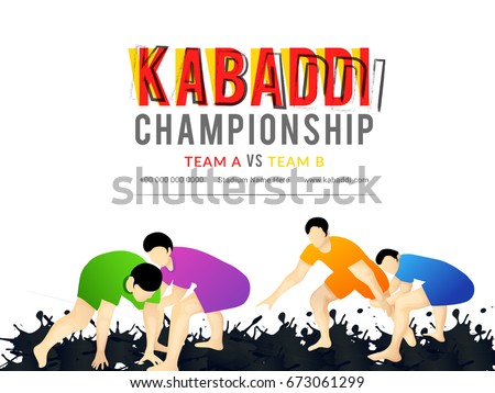 Illustration Players Playing Kabaddi Sport Stock Vector By, 40% OFF