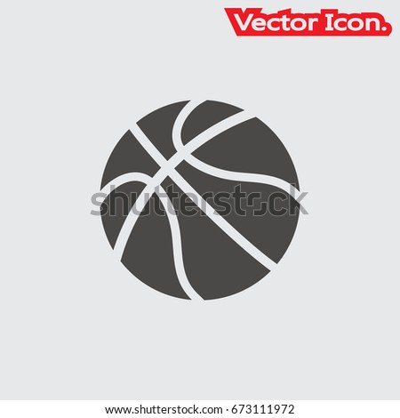 Basketball Ball icon isolated sign symbol and flat style for app, web and digital design. Vector illustration.