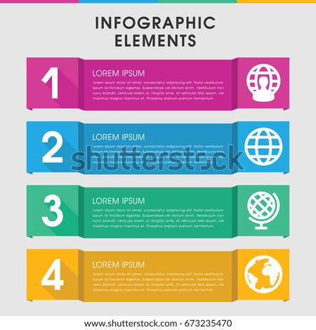 Modern america infographic template. infographic design with america icons includes globe, user globe. can be used for presentation, diagram, annual report, web design.