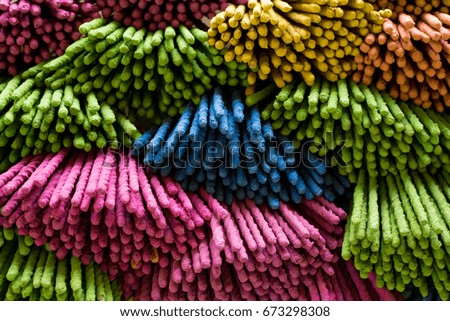 colorful of the incense stick,Thai style