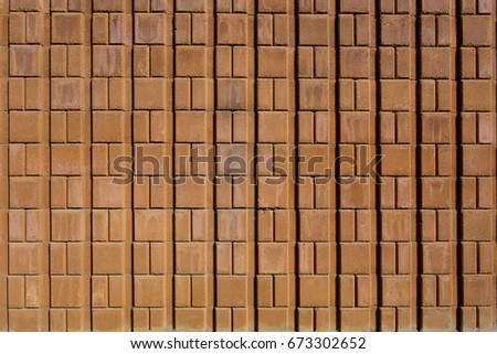 Red brown brick wall texture pattern abstract background can be use as wall paper screen saver brochure cover page or for presentation background also have copy space for text.
