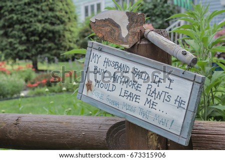 sign in garden