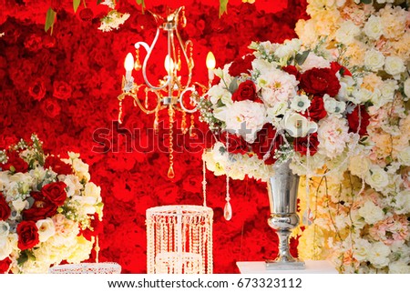 red rose background , wedding decoration