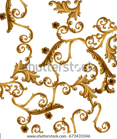 golden baroque Royalty-Free Stock Photo #673431046