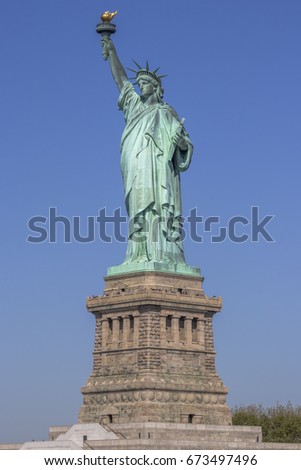 The Statue of Liberty (La Liberté éclairant le monde), Liberty Island, New York City, U.S.
