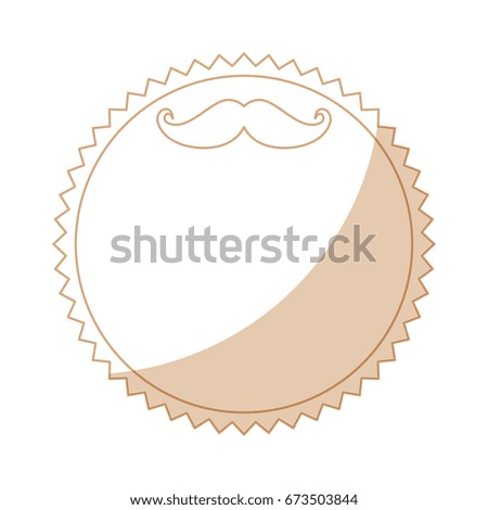 seal stamp with mustache icon