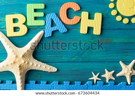 Summer vacation on beach. Background