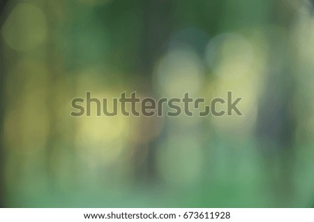Green natural background of out of focus forest or bokeh.