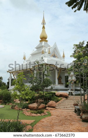 Beautiful pagoda and atmosphere at Wat Thung Shetthi Khon Kaen, Thailand