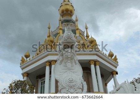 Pagoda and atmosphere at Wat Thung Shetthi Khon Kaen Thailand