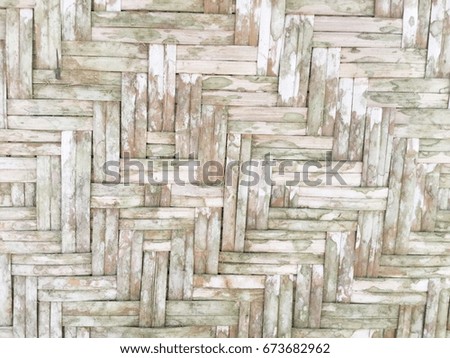 Vintage bamboo wicker pattern background texture
