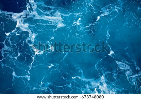 Ocean wavy surface close up