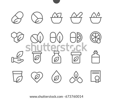 Alternative medicine UI Pixel Perfect Well-crafted Vector Thin Line Icons 48x48 Ready for 24x24 Grid for Web Graphics and Apps with Editable Stroke. Simple Minimal Pictogram Part 1-2 Royalty-Free Stock Photo #673760014