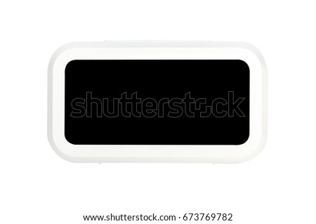 Digital alarm clock isolated on over White background