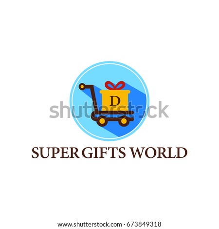 Latest and modern flat logo design for toys and gifts shop.