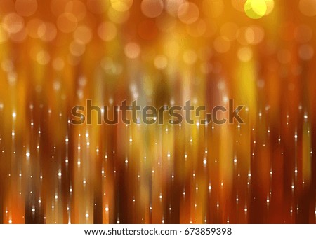 Bokeh light, shimmering blur spot lights on gold. illustration digital.