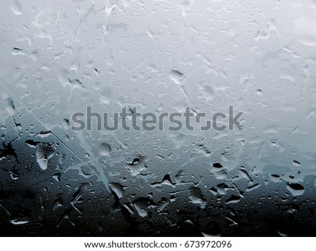 Glass with water drops close-up