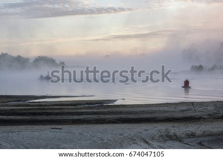 Morning mist on the river