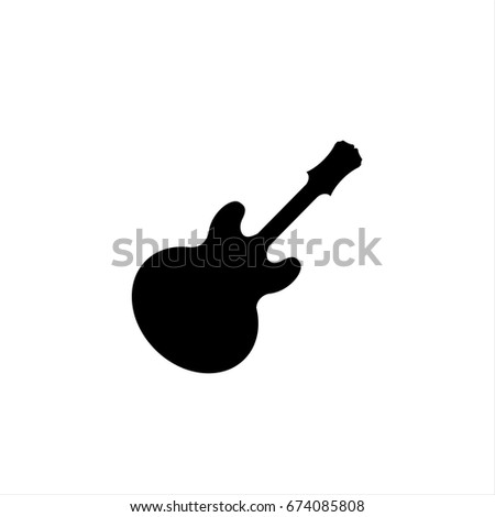 Guitar icon in trendy flat style isolated on background. Guitar icon page symbol for your web site Guitar icon logo, app, UI. Guitar icon Vector illustration, EPS10.