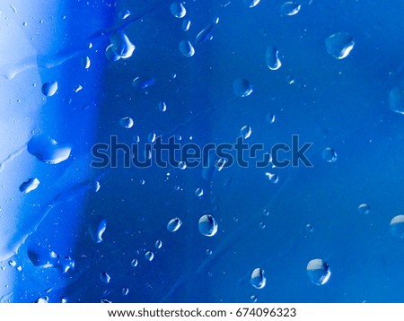 Drops on glass. Rain outside the window