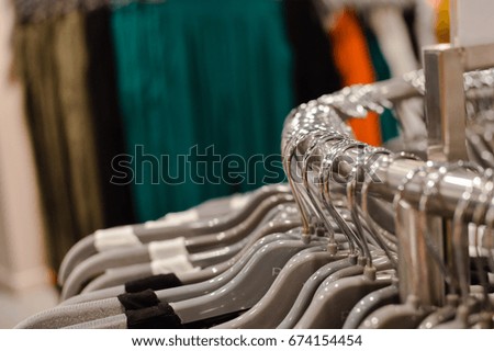 Clothes hanger abstract copy space background