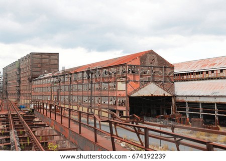 Abandoned steel plant Old Bethlehem Steel Plant in Bethlehem, Pennsylvania