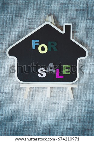  FOR SALE  words on wooden  background
