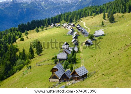 Planina zajamniki, Pokljuka, Julian Alps Royalty-Free Stock Photo #674303890
