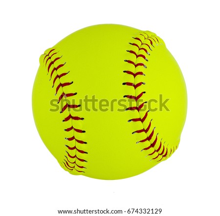 Softball isolated on white background. Clipping path included 2