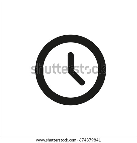 Clock icon in trendy flat style isolated on background. Clock icon page symbol for your web site design Clock icon logo, app, UI. Clock icon Vector illustration, EPS10. Royalty-Free Stock Photo #674379841