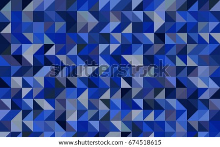 Dark BLUE vector low poly pattern. Glitter abstract illustration with an elegant design. The elegant pattern can be used as part of a brand book.