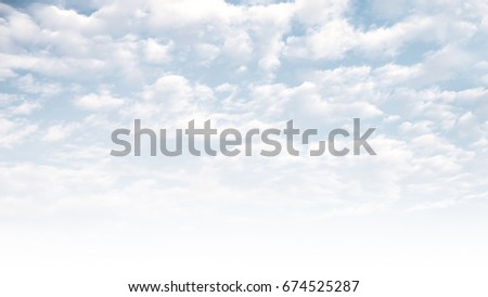 Beautiful clouds background, white fluffy clouds on the blue sky, photo with a copy space, text space, beauty of summer nature