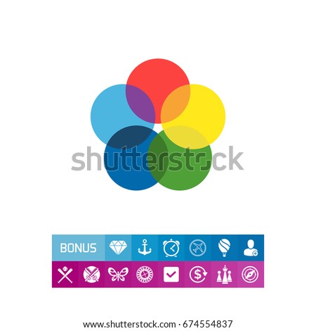 Colorful overlapping circles