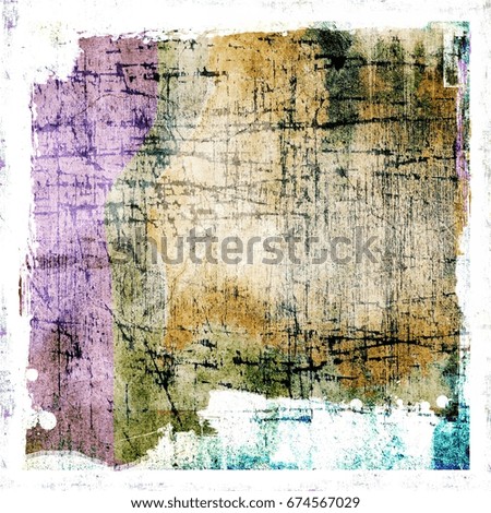 Grunge colorful scratched abstract texture background.