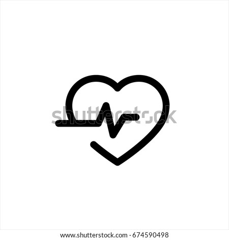 Heart beat icon in trendy flat style isolated on background. Heart beat icon page symbol for your web site design Heart beat icon logo, app, UI. Heart beat iconVector illustration, EPS10. Royalty-Free Stock Photo #674590498