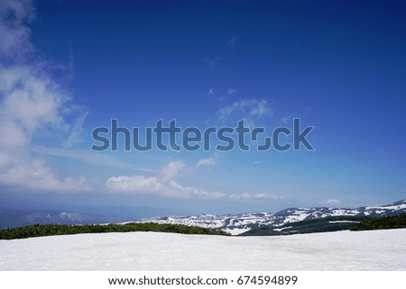 Snow mountains / panoramic nature background