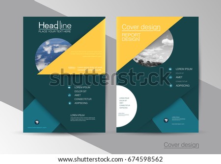 Vector design brochure flyer, business annual report. flier, leaflet, pamphlet brochure. Layout template in A4 size