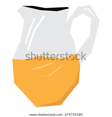 Isolated geometric juice jar on a white background, Vector illustration