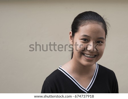 Portrait of an Asian girl