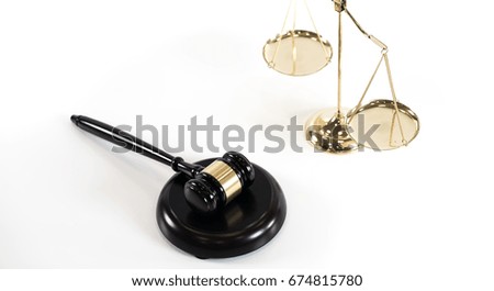  Law Symbols on white background