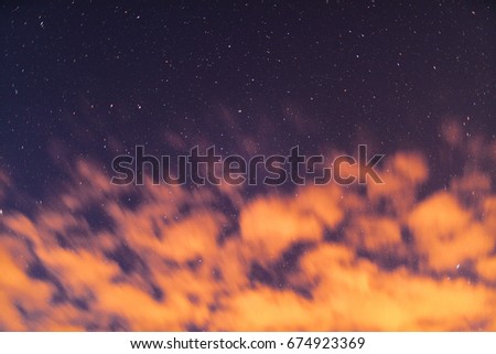 Stars and Clouds on Crimean Sky