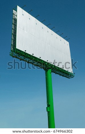 Billboards with blue sky