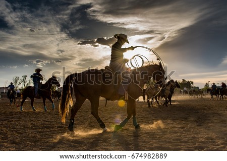 Rodeo Sunset Royalty-Free Stock Photo #674982889
