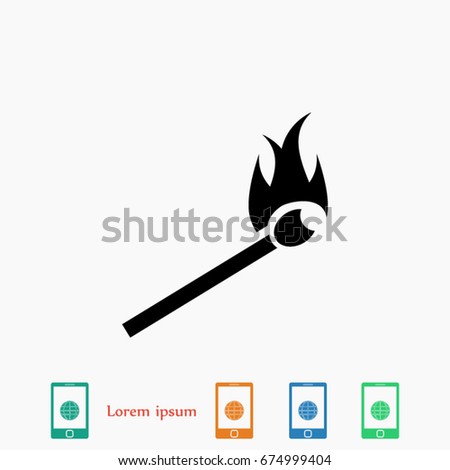 match vector icon,Vector EPS 10 illustration style