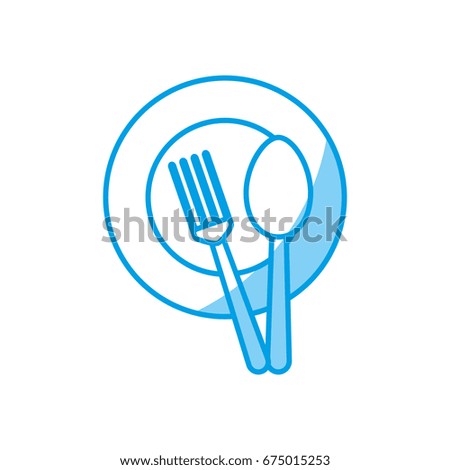 dish with fork and spoon icon