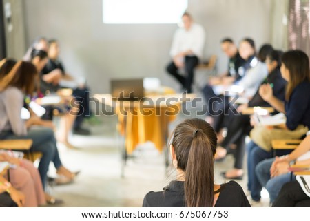 Asian Women Training Listening Meeting Concept Royalty-Free Stock Photo #675067753