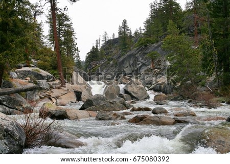  A wild stream in Yosemite national park