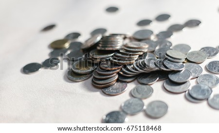 The coins to stack of coins, Saving money for retirement planning. Money, Financial, Business Growth concept.